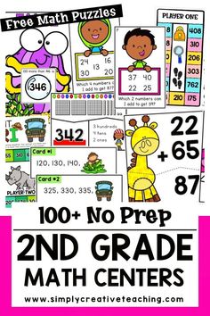 two and third grade math centers for kids