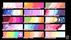 the rainbow wallpapers are all different colors