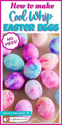 how to make cool whip easter eggs with no mess and easy instructions for making them