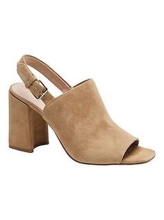 Women's Shoes - Shop All | Banana Republic Summer Suede Sandals For Work, Chic Suede Slingback Sandals With Block Heel, Spring Suede Open Toe Slingback Pumps, Summer Open Toe Suede Boots, Open Toe Suede Heels For Work, Insole Design, Peep Toe Heels, Heeled Mules, Mule Shoe