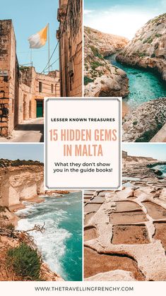 the hidden gems in malta, italy with text overlay