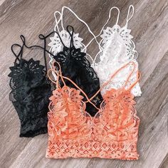 Black Lace Bralette With Adjustable Criss Cross Straps Black Camisole Bra For Spring, White Lace Bralette, Peach Love, Coral Lace, Black Lace Bralette, Bralette Crop Top, Cross Straps, Lace Bralette, Blue Lace