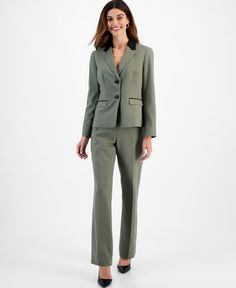 in stock Tailored Office Sets With Buttons, Tailored Office Sets With Button Closure, Tailored Sets With Button Closure For Office, Fitted Workwear Sets With Buttons, Fitted Buttoned Sets For Workwear, Fitted Sets With Buttons For Workwear, Fitted Workwear Pantsuit With Buttons, Fitted Pantsuit With Buttons For Work, Fitted Pantsuit For Work With Buttons