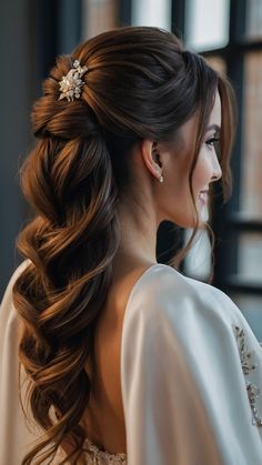 Discover jaw-dropping bridal hairstyles for long hair updo down Christian Indian black elegant Western hair down crown simple bun and short styles Elevate your bridal look with these stunning hair ideas