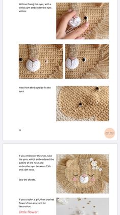 the instructions for crocheted teddy bear