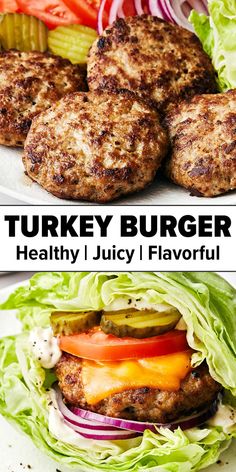 Best turkey burger recipe Yummy Ground Turkey Recipes, Healthy Ground Turkey Dinner Recipes, Ground Turkey Patty Recipes, Turkey Ground Meat Recipes Easy, Ground Turkey Lunches, Clean Turkey Recipes, Turkey Burger Wrap, Easy Turkey Burger Recipes, Turkey Burger Patty Recipe