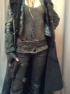 Love the top and the coat. And belts and pouches are important. Apocalyptic Clothing, Dystopian Fashion, Mode Steampunk, Fashion Inspiration Design