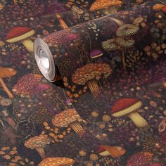 an image of a wallpaper with mushrooms on it