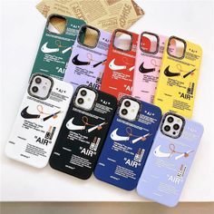 six phone cases with different designs on them