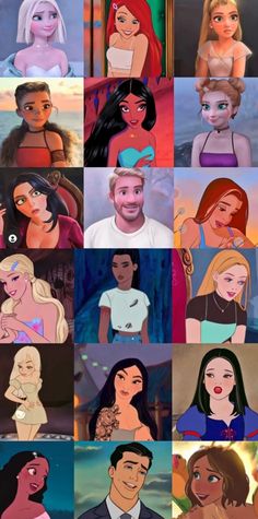 the many faces of disney characters