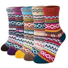 PRICES MAY VARY. Warm Fabric: Wool socks for women are made of wool, cotton, polyester; These cabin socks are soft, breathable and wearable and will keep your toe warm in cold winter Suitable Size: Our womens wool socks are suitable size 23 to 25 cm and suit for women shoe size 5 to 9, the womens socks are elastic and fit your feet Stylish Style: The warm socks for women are elegant and classic; These boot socks for women will coordinate with whatever you are wearing, good matching for all your Womens Wool Socks, Knit Boot Socks, Cabin Socks, Vintage Socks, Cozy Socks, Winter Socks, Socks For Women, Warm Socks, Vintage Winter