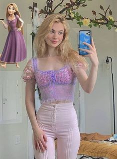 Rapunzel Outfit, Disney Princess Inspired Outfits, Disney Bound Outfits Casual, Disney Outfits Women, Princess Inspired Outfits, Disney Princess Outfits, Disney Themed Outfits, Cute Disney Outfits, Disney World Outfits