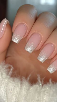 Glitter French Tips offer a sparkling twist on the classic design, perfect for adding a touch of glam to your homecoming look. The glittery tips bring a playful yet elegant vibe to your nails. Click the pin to see more and follow us for chic nail inspiration! #GlitterNails #FrenchTips #HomecomingNails #NailArt #GlamNails Classic And Elegant Nails, Special Nail Design, Glittery Tips Nails, Nails French Tip Sparkle, Sparkle Tips Nails, Glitter Nails With French Tip, Nails French With Glitter, Nails With Blue Dress, French Tips Sparkle