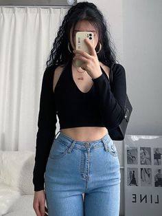 f016e59c7ad8b1d72903bb1aa5720d53desc43509532ri Fem Style, Egirl Outfits, Black Theme, Comfy Outfit, Wardrobe Tips, Outfits Chic, Nice Style, Aesthetic Clothing, Jay Park