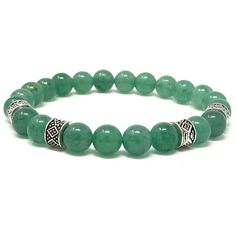 Precious looking green aventurine gemstone bracelet for him * elegant, simple and meaningful! Aventurine is a very positive stone for prosperity. It balances male-female energy & encourages regeneration of the heart. This stone brings together the intellectual and emotional bodies. It calms anger and irritation. It stimulates emotional recovery and enables living within one's own heart. Wearing Aventurine absorbs electromagnetic smog and guards against environmental pollution. Materials: - 8mm a Green Amazonite Bracelet With 8mm Beads, Bracelet For Him, Female Energy, Emotional Recovery, Jewelry Board, Environmental Pollution, Him Gifts, For Him Gifts, Red Tigers Eye