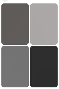 four different shades of gray and black are shown in the same square shape, each with two