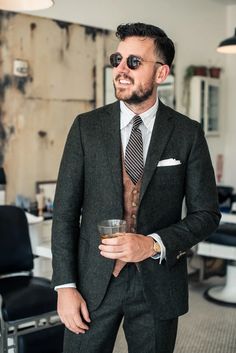 Tweed Groom, Groom Suit Tweed, Mens Tweed Suit, Wedding Groomsmen Attire, Tweed Wedding, Tweed Wedding Suits, Charcoal Suit, Donegal Tweed, Flannel Suit