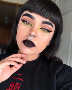 Gothabilly Makeup, Edgy Eye Makeup, Edgy Makeup Looks, Punk Festival, Day Makeup Looks, Halloween Eye Makeup, Edgy Makeup, Festival Makeup, Makeup Obsession