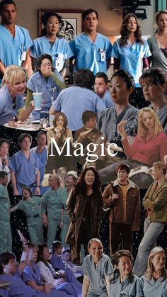 collage of people in scrubs with the words magic