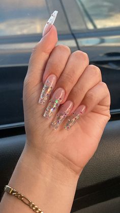 Gold Tips Nails Acrylic, Buchifresa Nails, Nails Designer, Simple Acrylic Nails, French Acrylic Nails, Acrylic Nails Coffin Pink, Nails Desing, Coffin Nails Designs