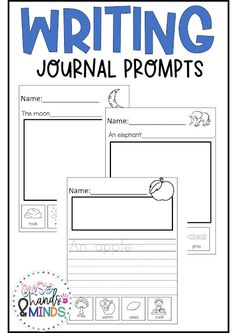 the writing journal for kids is shown here