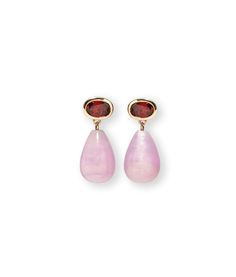 We've merged a classic silhouette with pops of saturated color for easy, elevated wear and standout sparkle. These limited edition 14k gold earrings showcase faceted garnet tops and hanging purple-pink kunzite drops. Pink Kunzite, Hoop Charms, Saturated Color, Gold Drop Earrings, Classic Silhouette, Bridal Earrings, Charm Earrings