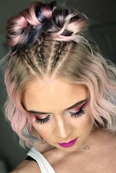 Cute Easy Hairstyles, Easy Hairstyles For Short Hair, Dunner Wordend Haar, Really Short Hair, Lob Hairstyle, Lob Haircut, Easy Braids, Cute Hairstyles For Short Hair