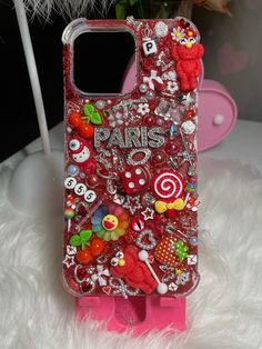 the case is made out of plastic and has many different things on it's side