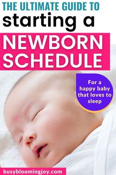 the ultimate guide to starting a newborn schedule for a happy baby that loves to sleep