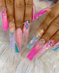 Curved Nails Designs, Makeup Blackgirl, Spring Break Nails Acrylic, Spring Break Nails, Daily Nails, Curved Nails, Nails Yellow, Cute Acrylic Nail Designs, Simple Acrylic Nails