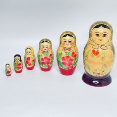 RUSSIAN DOLLS SET OF 6 DOLLS RUSSIA USSR U.S.S.R 4006 Vintage Doll Set In excellent vintage condition  Approx. dimensions are : Largest doll 15 CM tall, 8 cm dimeter. Please zoom in and inspect all photographs  Contact us with any questions Thank you Doll Set, Bear Doll, Doll Sets, Vintage Doll, Russia, Thank You