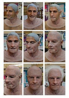 Aging Reference, Silicone Sculpture, Age Makeup, Old Age Makeup, Aging Makeup, Prosthetic Makeup, Media Makeup, Movie Makeup, Performance Makeup