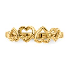 14KT Yellow Gold Heart Ring; Size 6Hearts symbolize love and affection for someone. They are the ideal gift to celebrate friendship devotion and enduring love. The creation of the heart shape to signify love was first reported at the end of the Middle Ages. Adjustable Heart Ring For Valentine's Day Anniversary, Heart Charm Ring For Anniversary And Mother's Day, Mother's Day Anniversary Heart Ring With Charm, Adjustable Yellow Gold Stackable Rings For Valentine's Day, Yellow Gold Heart Cut Stackable Rings For Valentine's Day, Yellow Gold Stackable Heart Cut Rings For Valentine's Day, Gold Heart-shaped Stackable Rings For Valentine's Day, Gold Stackable Heart Ring For Valentine's Day, Classic Heart-shaped Stackable Rings For Valentine's Day