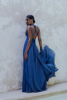 Halter Top Gown, Boho Style Inspiration, Goddess Gown, Stylish Maxi Dress, Wrap Around Skirt, Butterfly Effect, Home Dress, One Clothing, Yule