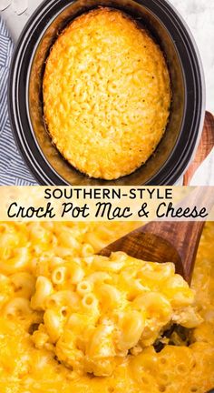 A true Southern-style mac and cheese recipe for the slow cooker that turns out perfect every time! Crock Pot Macaroni And Cheese, Crock Pot Macaroni, Slow Cook Beef Stew, Holiday Entertaining Food, Macaroni Cheese Recipes, Pot Food, Crockpot Ideas, Macaroni And Cheese Recipe, Pasta Meals