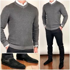 #comfort #casual #casualstyle #class #classy #fashionformen #fashion #fashiongram #fashionmen #fashionicon #fashionista #style #stylish #styles #styleformen #mensfashion #menstyle #mensstyleguide #menswear #mensclothing #lookoftheday #instaboy #streetstyle #stylist #pants #streetfashion Chris Mehan, Gray Outfit, Sweater Outfit, Mens Fashion Classy, Grey Outfit