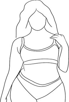 the outline of a woman in a bathing suit