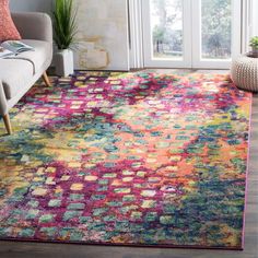 SAFAVIEH Monaco Panna Boho Abstract Modern Watercolor Area Rug