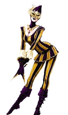 Jester Outfit, Jester Costume, Circus Outfits, Dark Circus, Gold And Purple, Assassin’s Creed