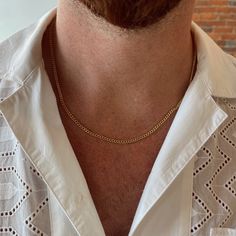 20" 14k gold filled chain. our shortest men's chain for the perfect minimal look. made with recycled metals in the usa. Men Minimal Necklace, Men’s Gold Chain Necklace, Classic Cuban Link Necklace Tarnish Resistant For Everyday, Classic Everyday Cuban Link Necklace, Tarnish Resistant, Minimalist 14k Gold Curb Chain Necklace, Classic Delicate Cuban Link Chain Necklace, Everyday Rose Gold Curb Chain Necklace, Everyday Rose Gold Necklace With Curb Chain, Minimalist Cuban Link Necklace