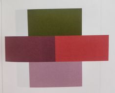 a piece of paper with different colors on it