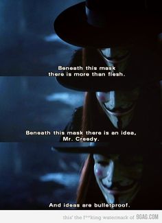 an image of the joker and his mask in batman movie quotes, with caption that reads