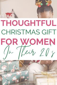 A girl wrapping presents. Christmas gift ideas for women in their 20's Gift Ideas For Women In Their 20s