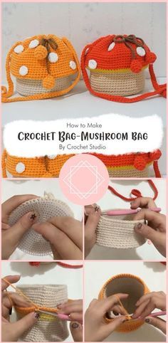 crochet bag - mushroom bag instructions