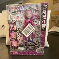 the monster high doll is in its box