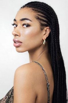 Cornrows With Twists In The Back, Long Cornrow Braids, Corn Row Hairstyles, Corn Rolls Braids Hairstyles, Long Cornrows Braids, Corn Rows Braids Black Women, Corn Row Styles, Corn Row Braids Black Women, Corn Row Braids