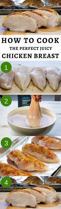 how to cook the perfect juicy chicken breast in an easy and delicious way - step by step instructions