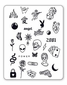 an image of tattoos on the back of a card