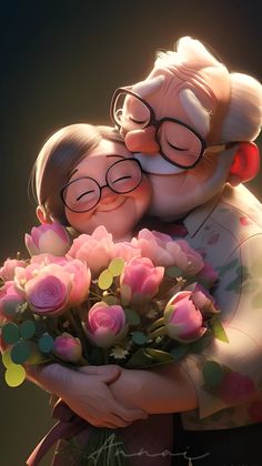 Up Carl Y Ellie, Cute Couple Cartoon, Cute Love Cartoons, Cute Couple Art, Cute Love Pictures, Baghdad, Acrylic Canvas, Alam Yang Indah