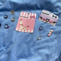 New With Tags And Excellent Used Condition Sanrio My Melody Kuromi Bracelets Rings Charms Includes All Jewelry Pictured Above Adjustable Pink Kawaii Jewelry, Kawaii Multicolor Party Jewelry, Kawaii Metal Jewelry, Cute Purple Jewelry For Party, Cute Purple Party Jewelry, Cute Adjustable Rings For Parties, Cute Pink Rings For Parties, Cute Pink Party Rings, Cute Adjustable Party Rings